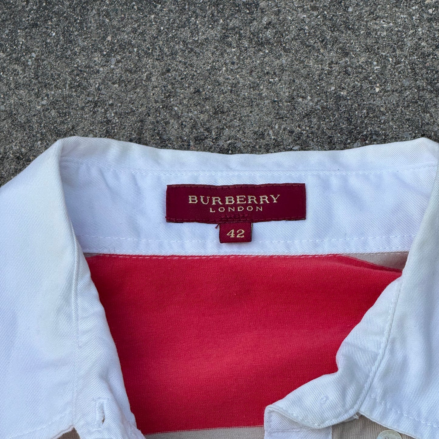 Burberry London striped vintage womens poloshirt