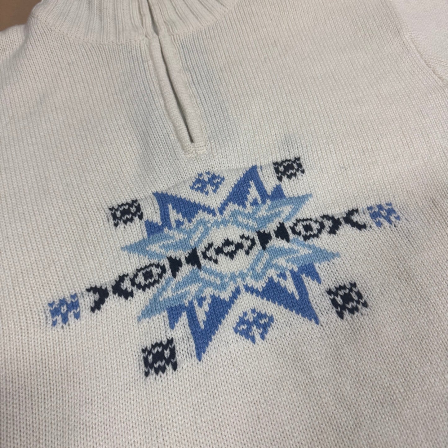 Vintage knitted Y2K quarter zip sweatshirt