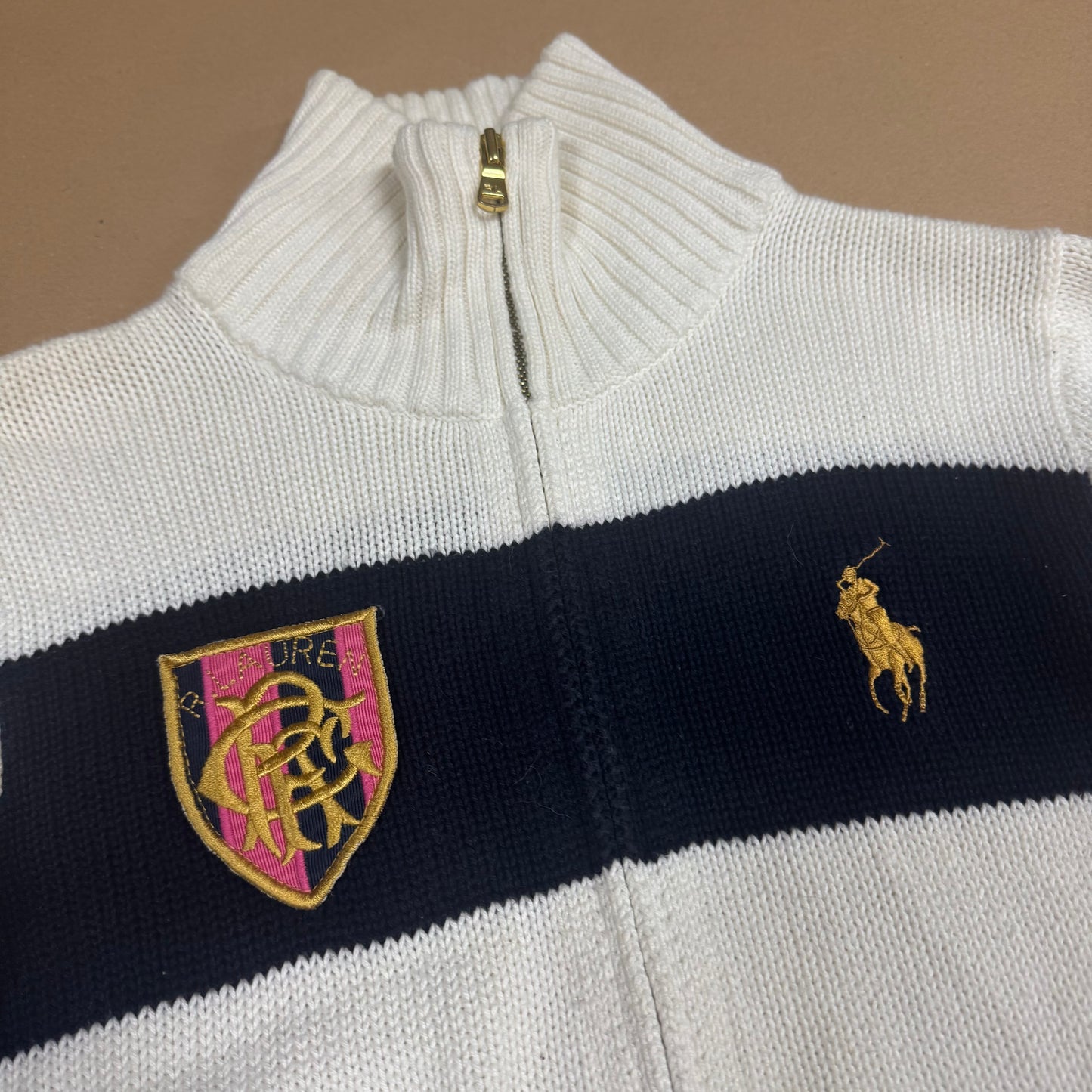 Polo Ralph Lauren vintage knitted women’s zip-up