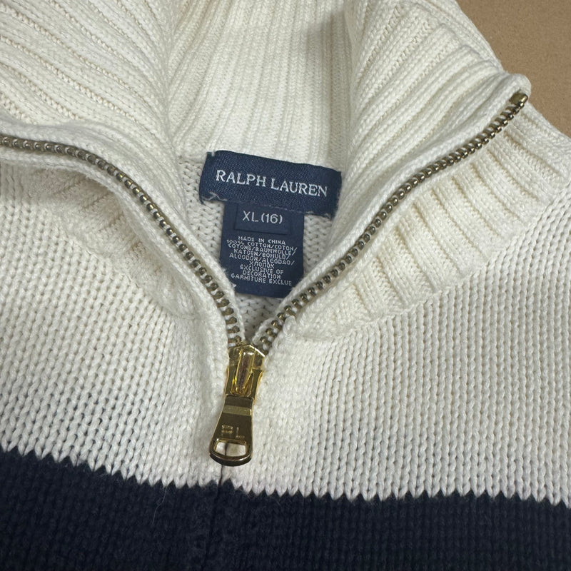 Detailansicht: Sourced limited accessories and clothes Polo Ralph Lauren vintage knitted women’s zip-up – Logo, Nähte oder Material