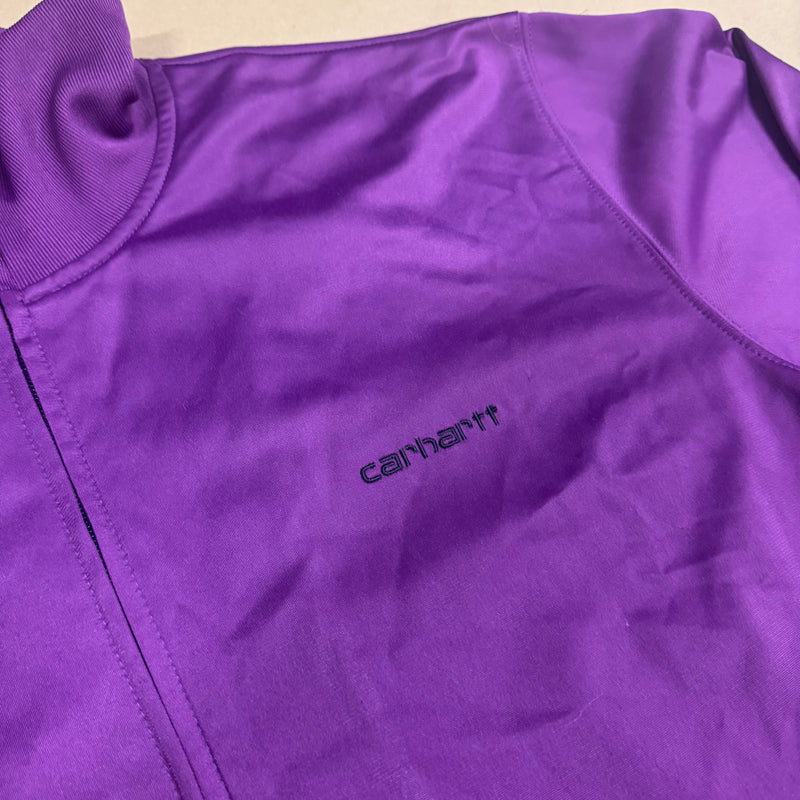 Detailansicht: Sourced limited accessories and clothes Carhartt purple track jacket – Logo, Nähte oder Material