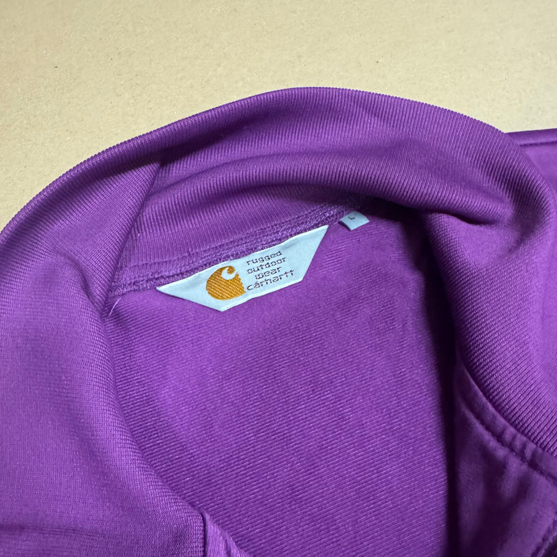 Detailansicht: Sourced limited accessories and clothes Carhartt purple track jacket – Logo, Nähte oder Material
