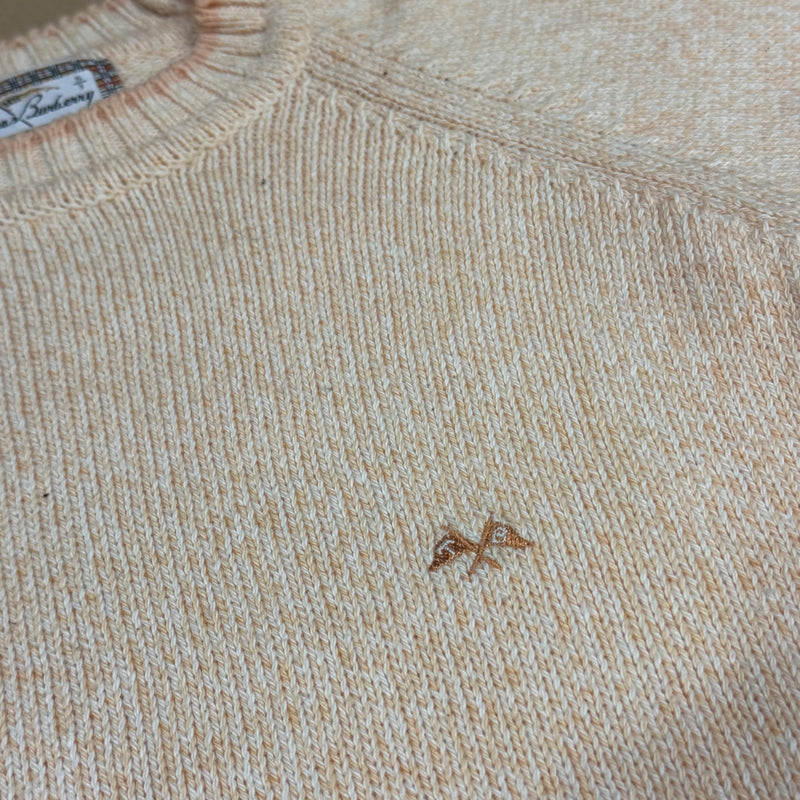 Detailansicht: Sourced limited accessories and clothes Vintage Thomas Burberry orange knitted sweatshirt – Logo, Nähte oder Material