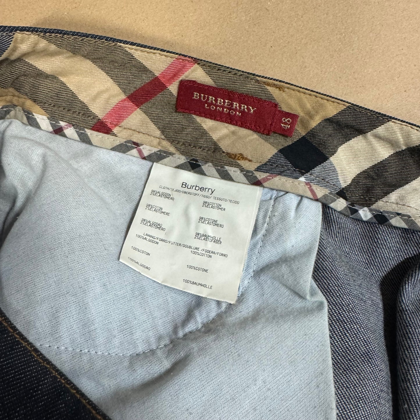 Burberry London vintage denim skirt