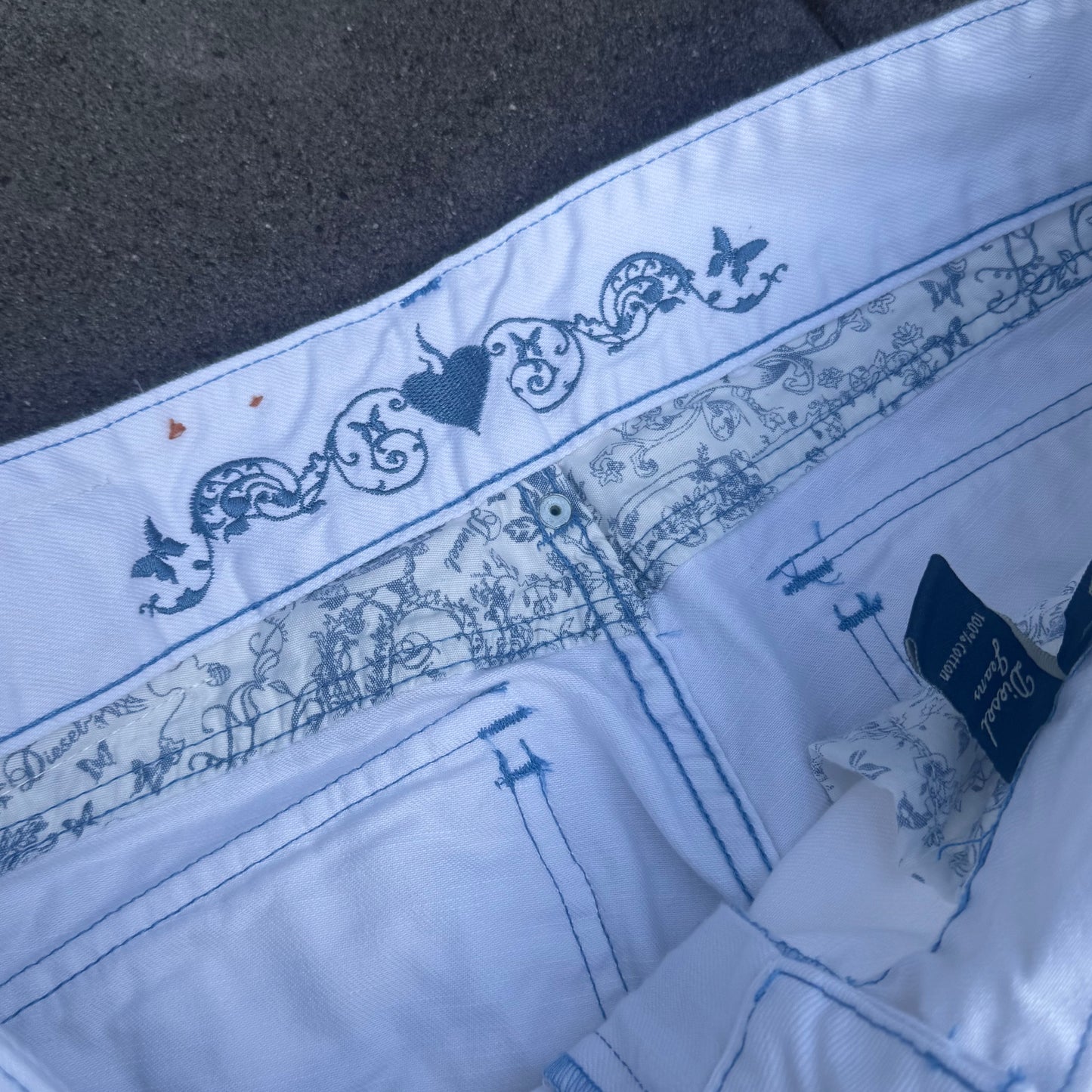 Diesel y2k white bootcut jeans