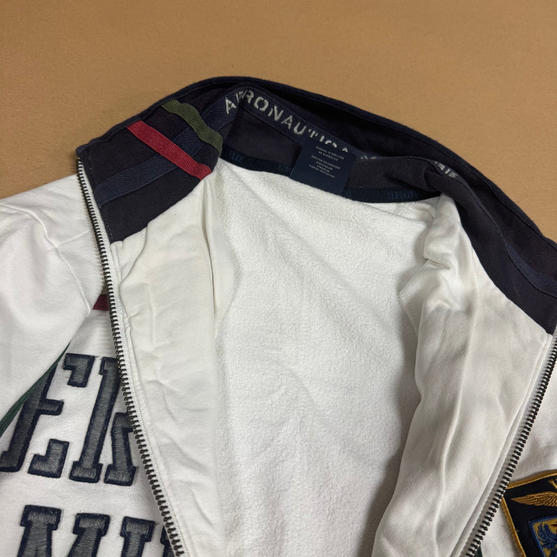 Detailansicht: Sourced limited accessories and clothes Aeronautica Militare Europe vintage zip-up jacket – Logo, Nähte oder Material