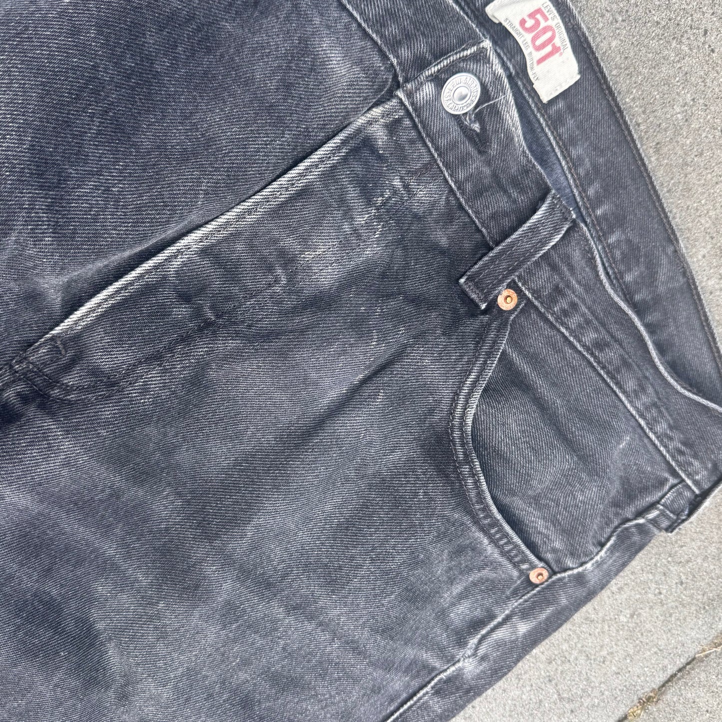 Levi Strauss 501 straight leg button fly jeans