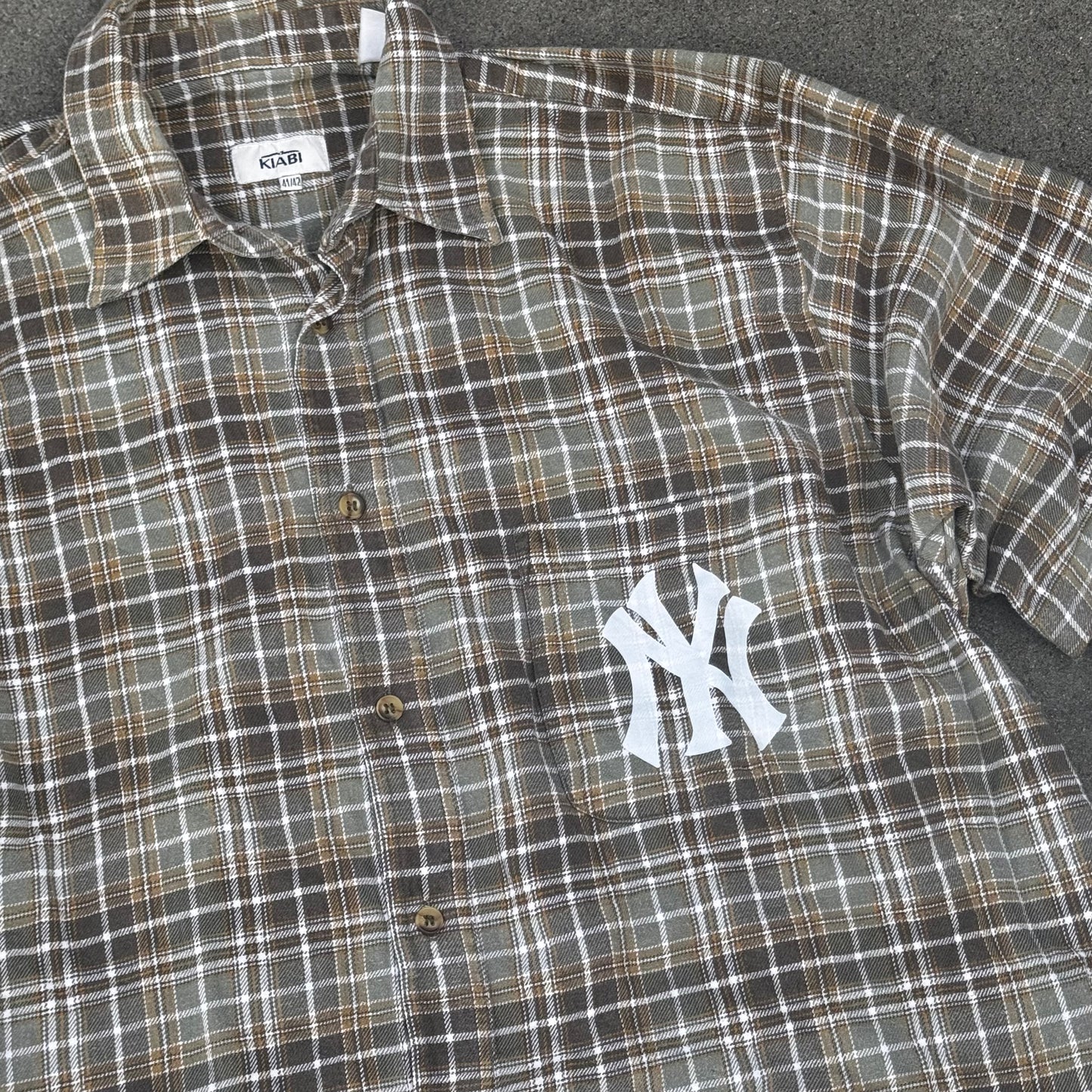 Yankees custom checkered longsleeve chemise