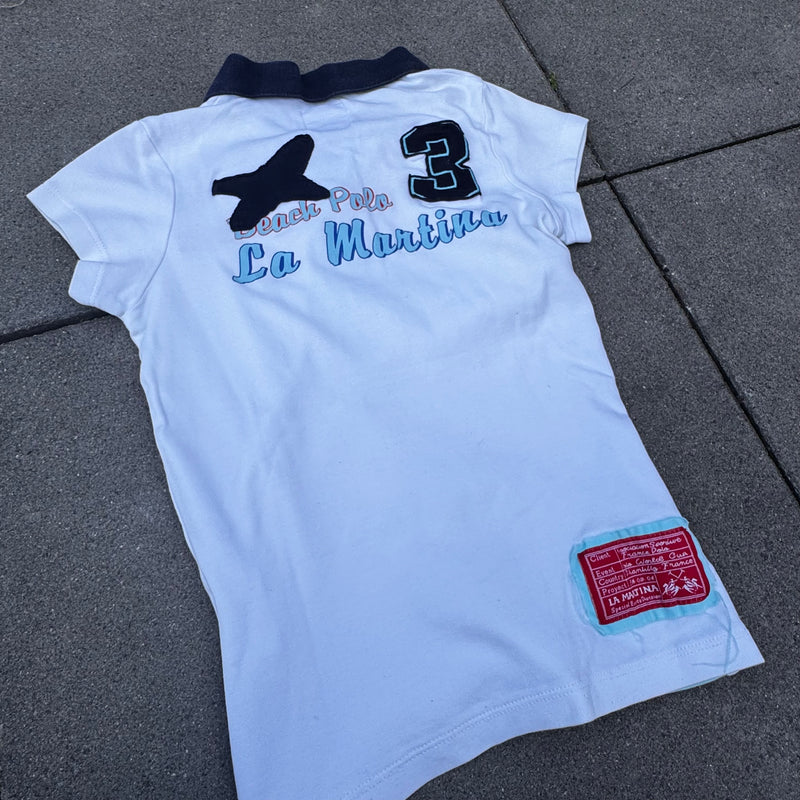 Detailansicht: Sourced limited accessories and clothes La Martina Miami Beach womens polo – Logo, Nähte oder Material