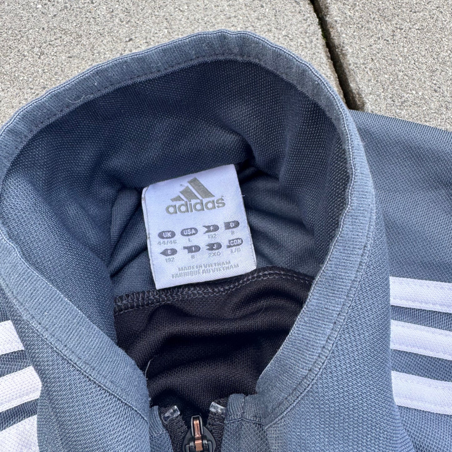 Vintage Adidas three stripes casual track jacket