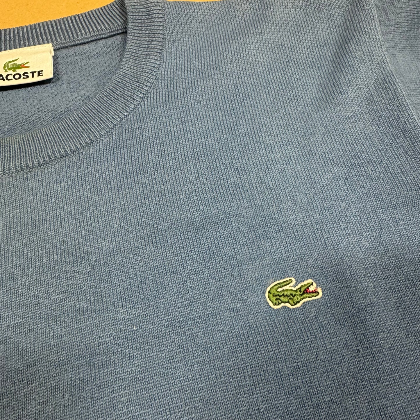 Lacoste blue knitted crewneck sweatshirt used