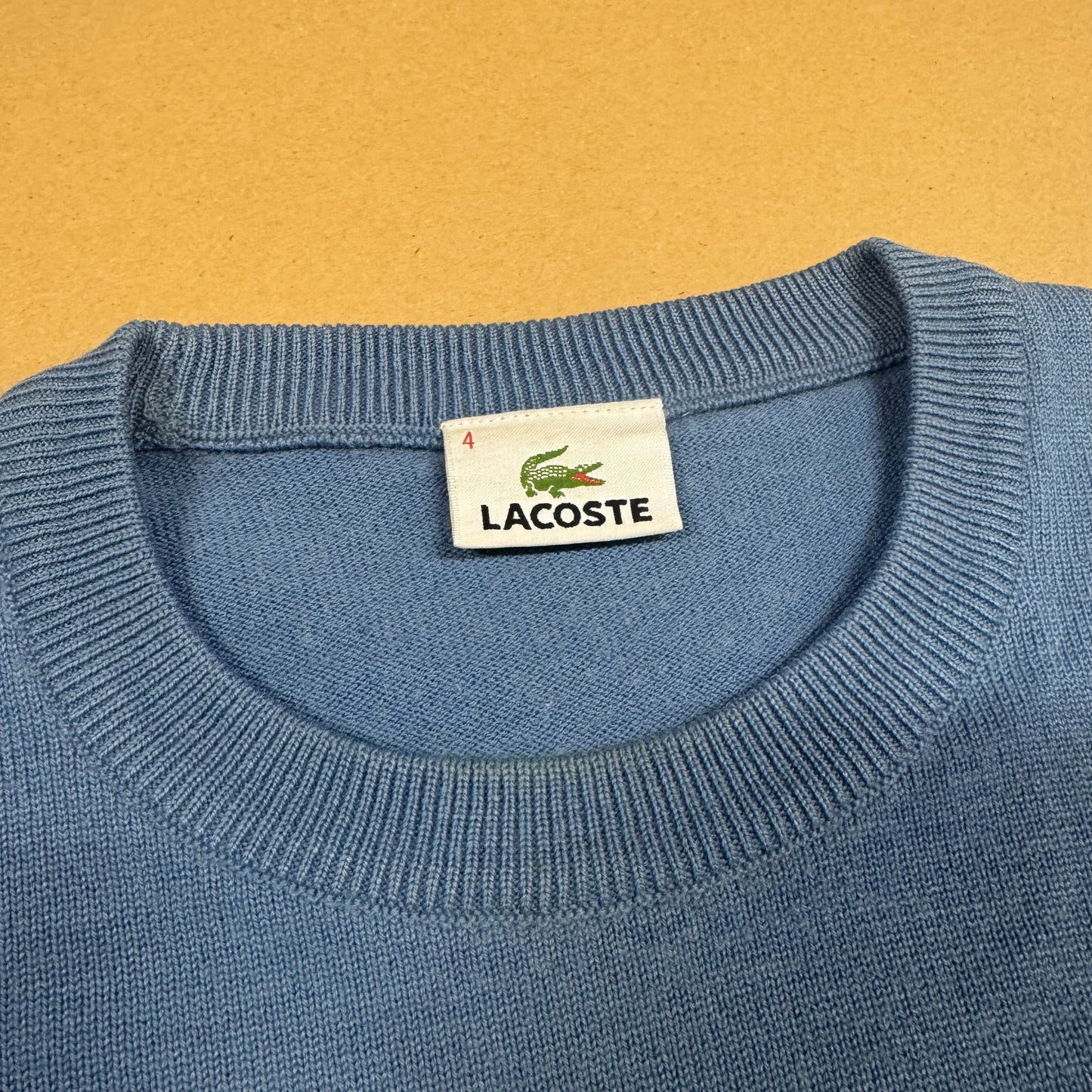 Lacoste blue knitted crewneck sweatshirt used
