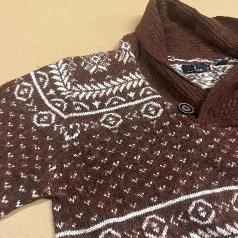 Detailansicht: Sourced limited accessories and clothes Bill Blass vintage knitted sweatshirt – Logo, Nähte oder Material