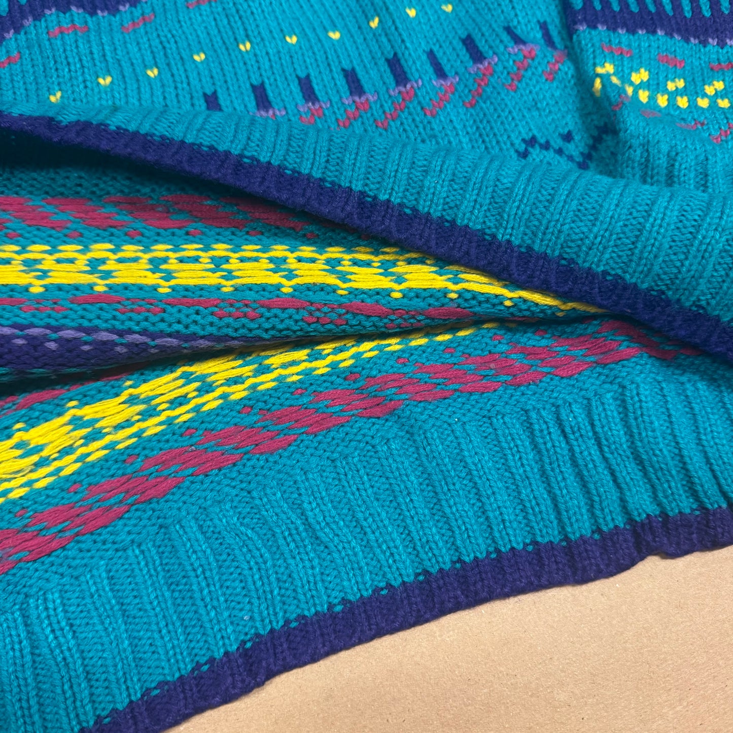 Vintage Sentiments blue knitted sweatshirt