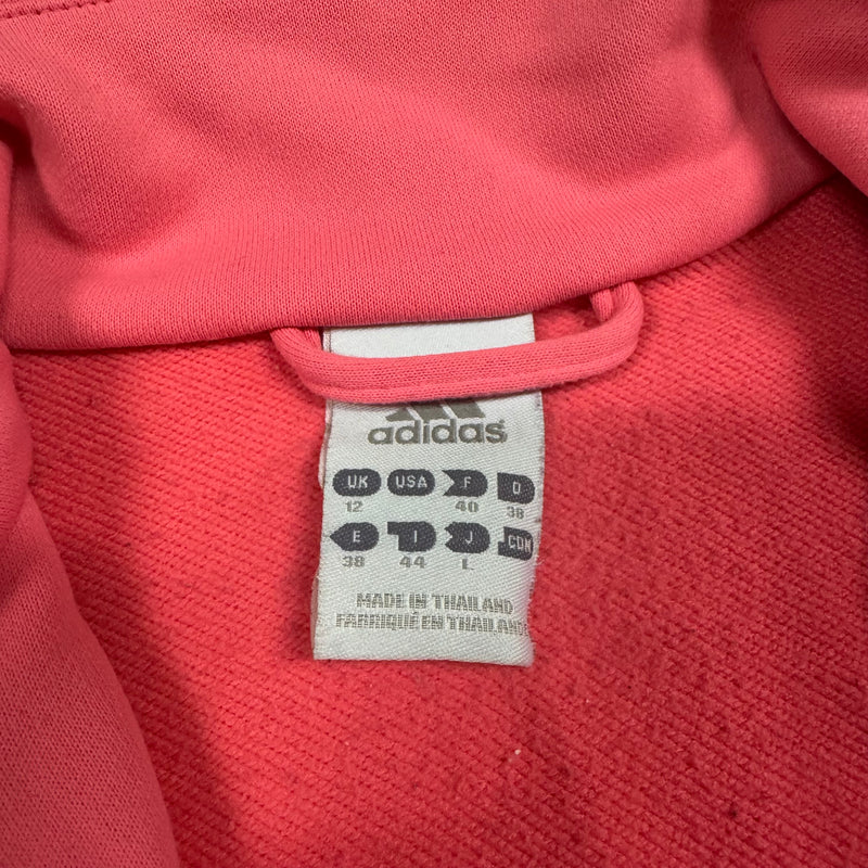 Detailansicht: Sourced limited accessories and clothes Adidas Y2K style pink track jacket – Logo, Nähte oder Material