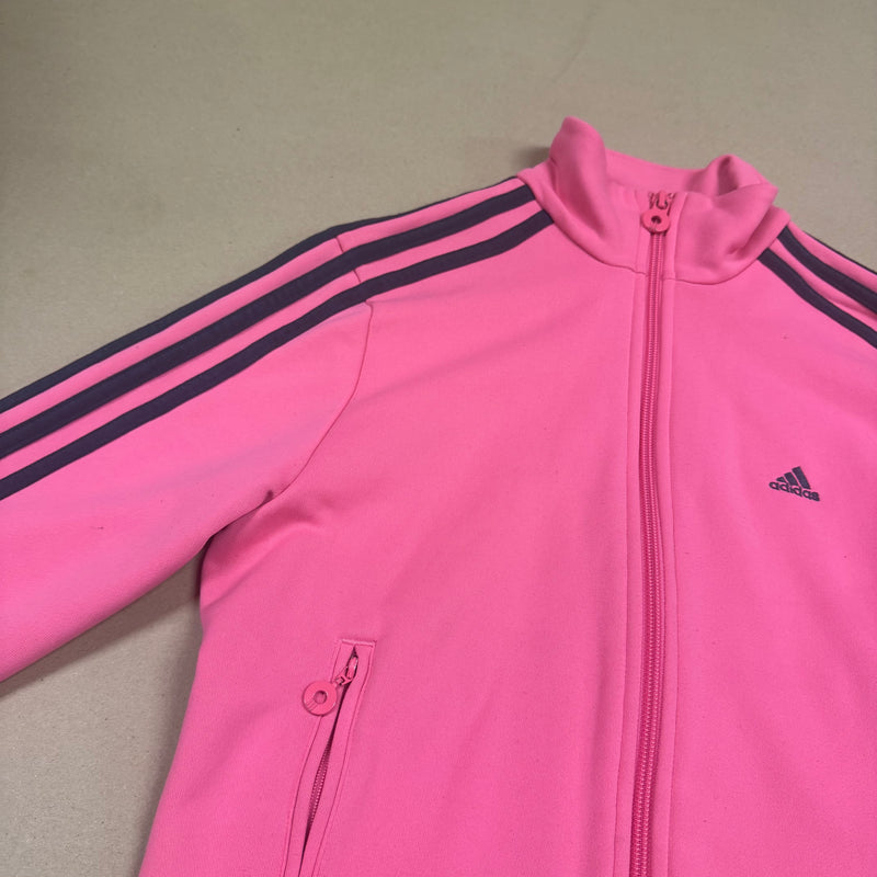 Detailansicht: Sourced limited accessories and clothes Adidas Y2K style pink track jacket – Logo, Nähte oder Material
