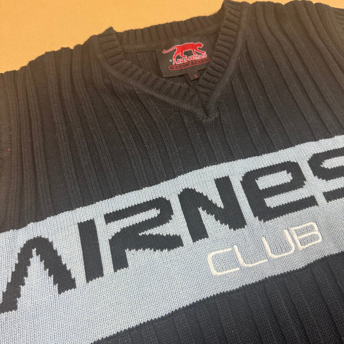 Vintage Airness black knitted vest