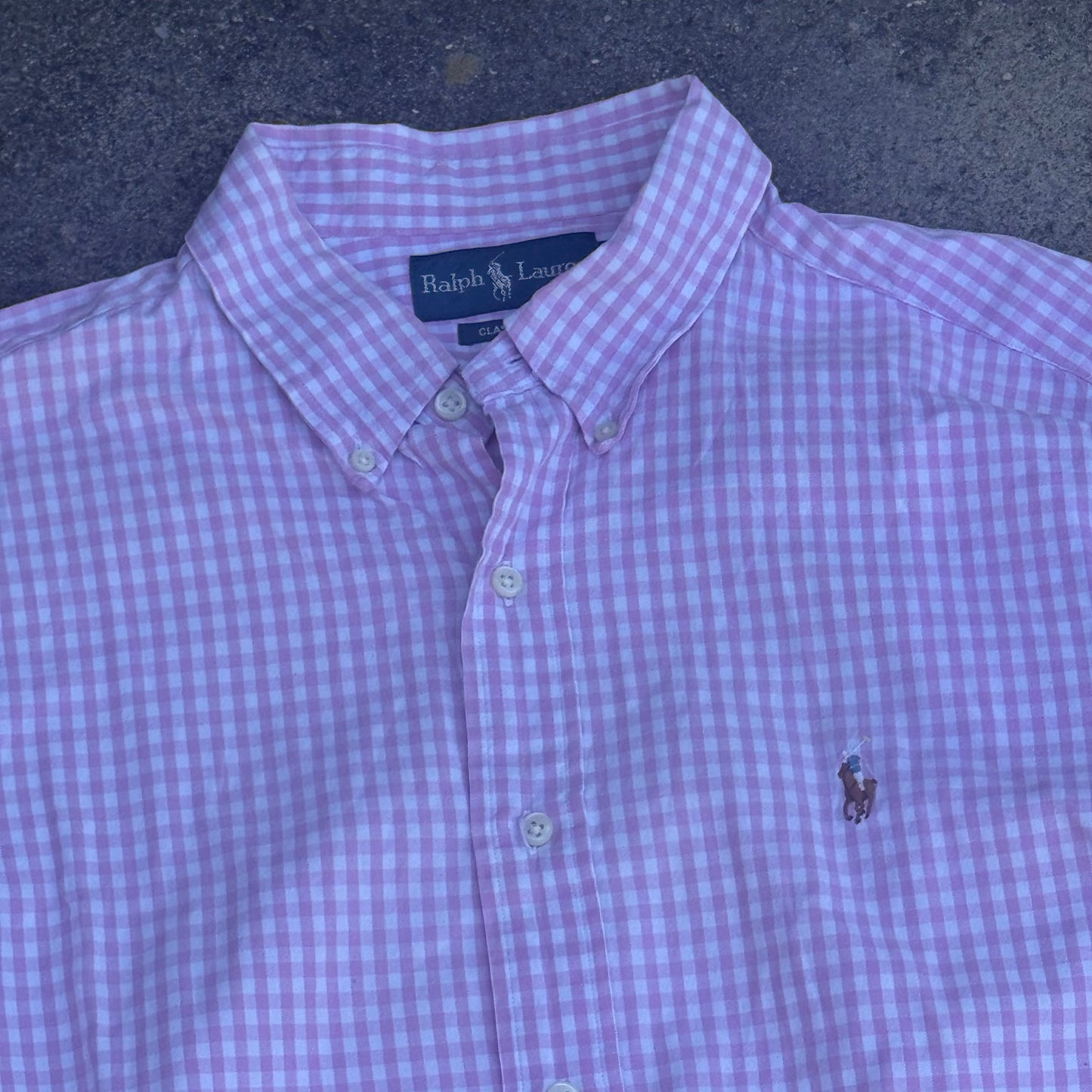 Polo Ralph Lauren checkered pink chemise/shirt