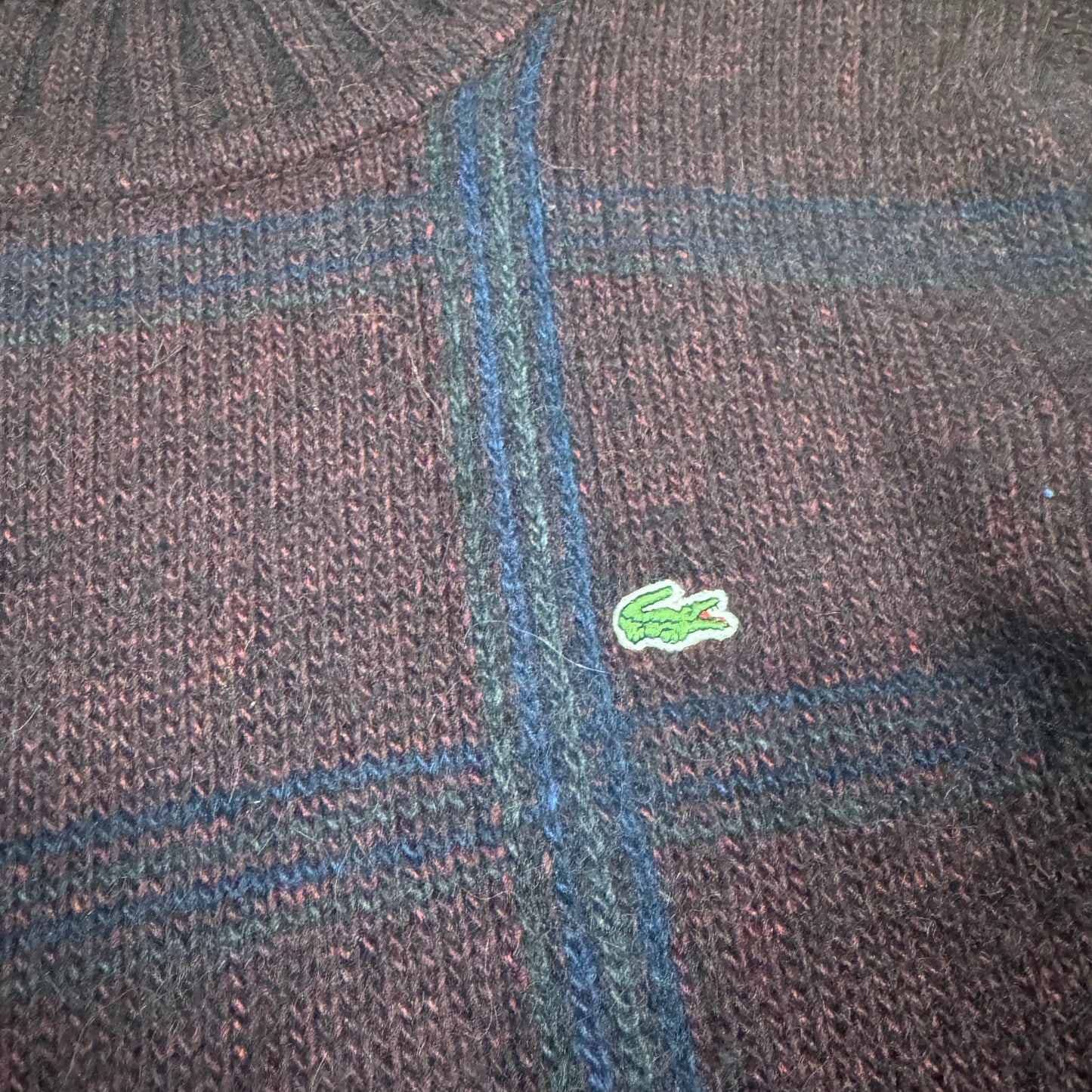 Vintage Lacoste women’s slightly cropped wool sweatshirt