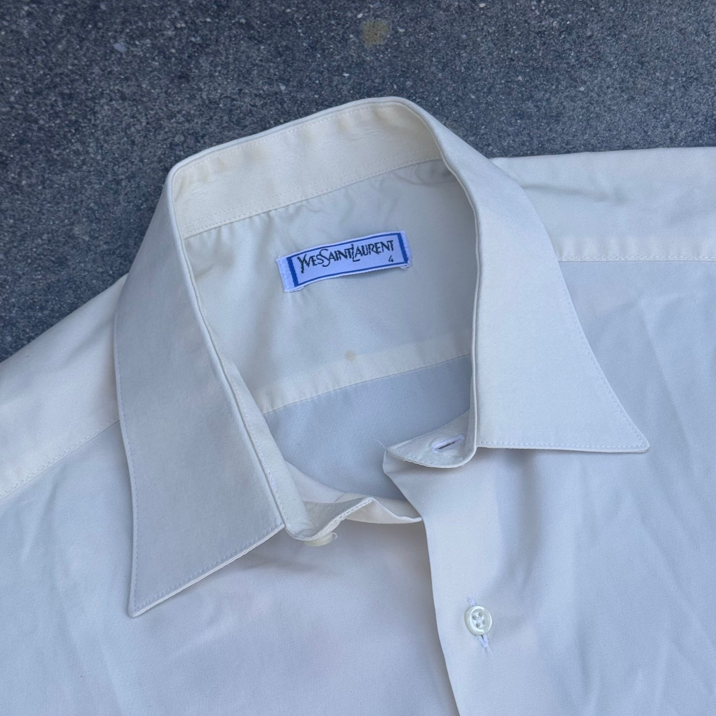 Yves Saint Laurent cream summer shirt
