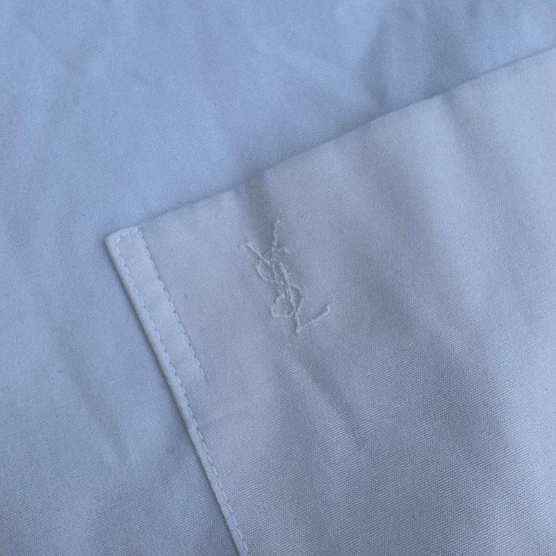 Detailansicht: Sourced limited accessories and clothes Yves Saint Laurent cream summer shirt – Logo, Nähte oder Material