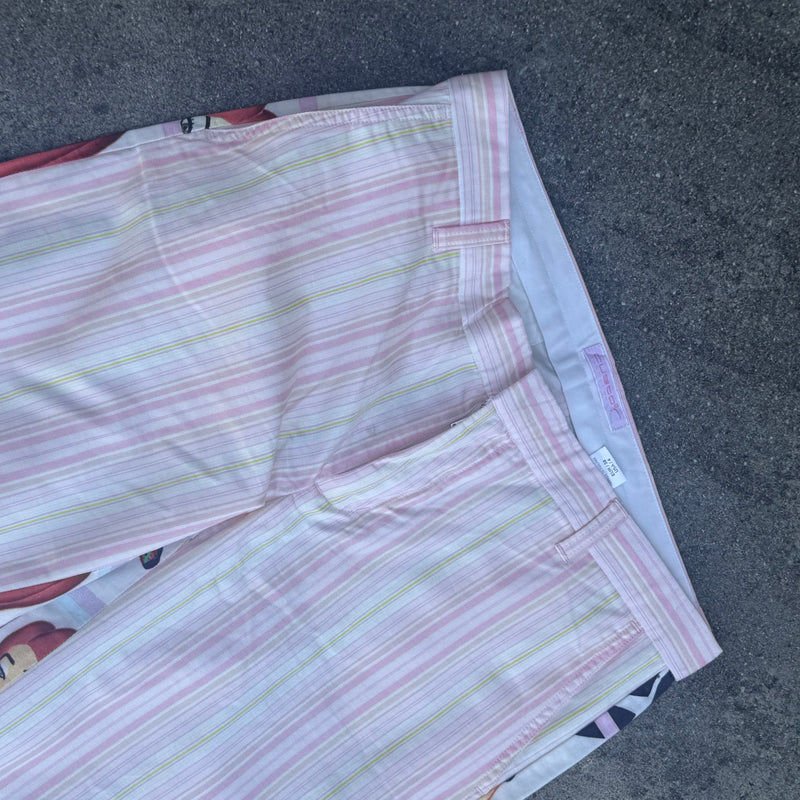 Detailansicht: Sourced limited accessories and clothes Custo Barcelona graphic loose summer pants – Logo, Nähte oder Material