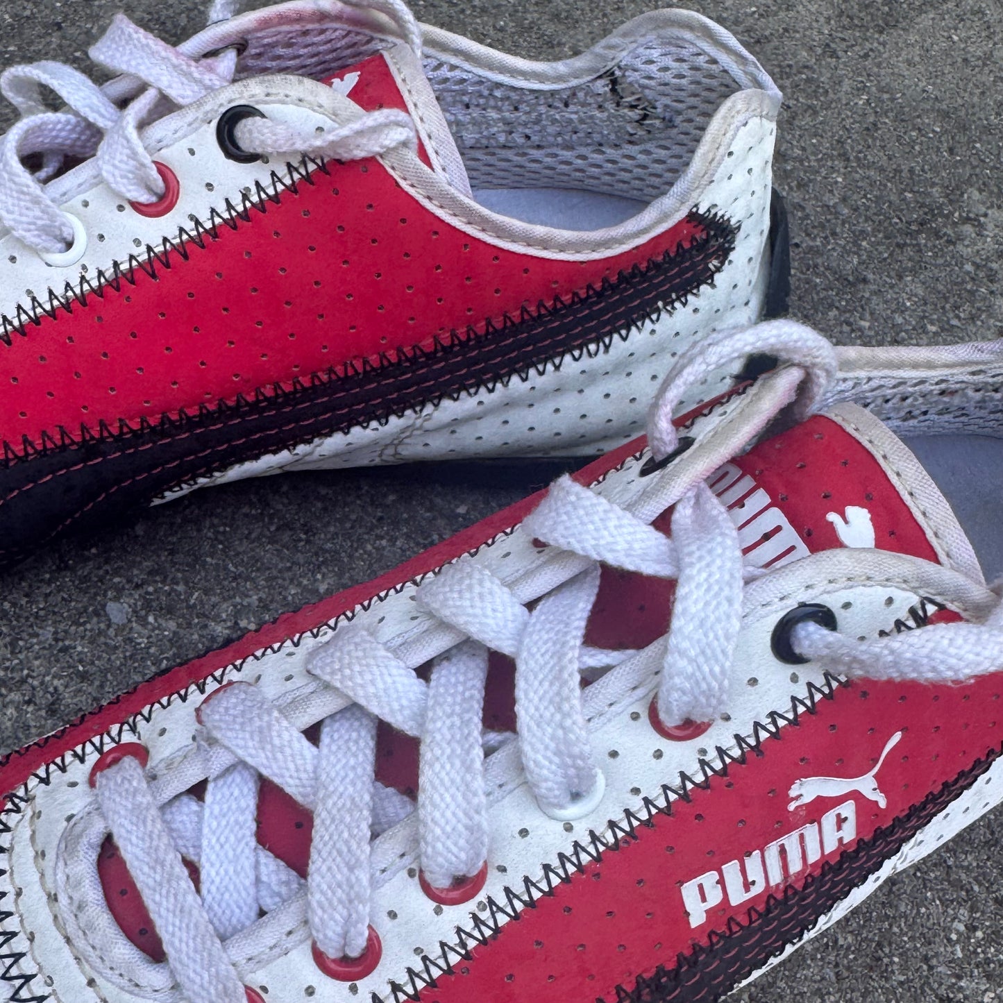 Puma Speedcat white and red sneakers
