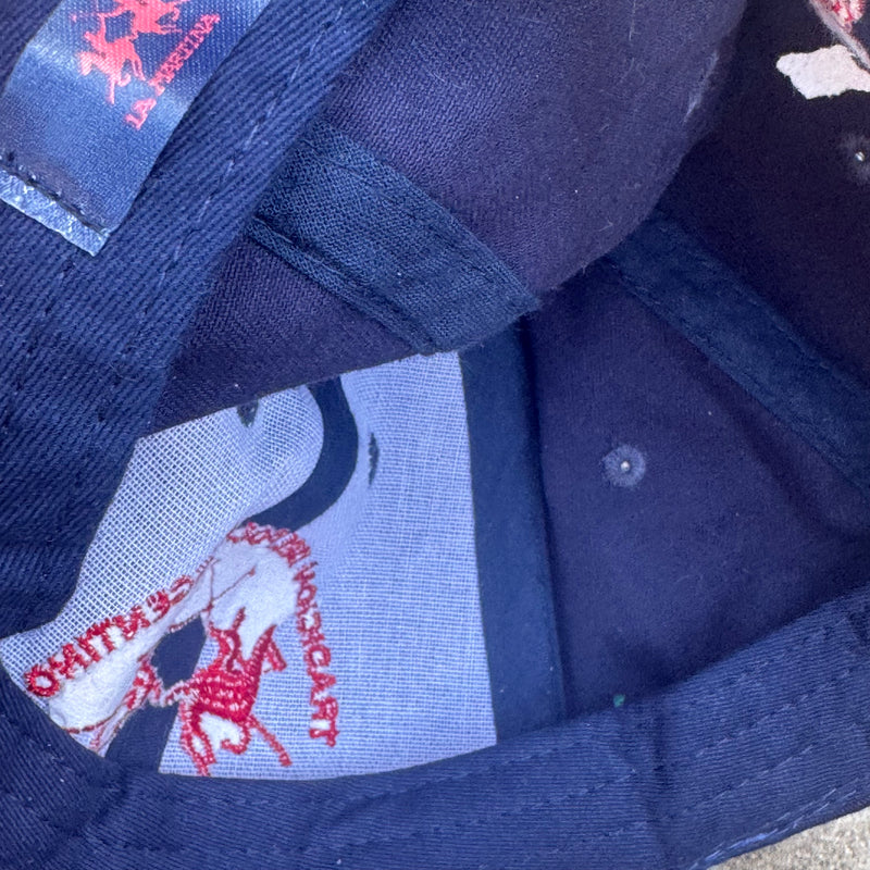 Detailansicht: Sourced limited accessories and clothes La Martina vintage blue cap – Logo, Nähte oder Material