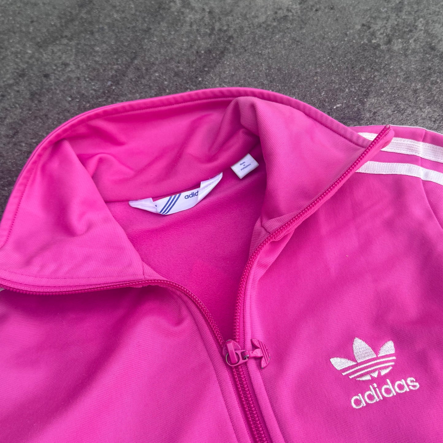 Adidas Firebird y2k pink track jacket