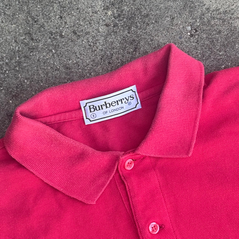 Detailansicht: Sourced limited accessories and clothes Burberry’s of London vintage red poloshirt – Logo, Nähte oder Material