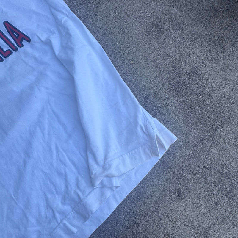 Detailansicht: Sourced limited accessories and clothes La Martina Australia white vintage polo – Logo, Nähte oder Material