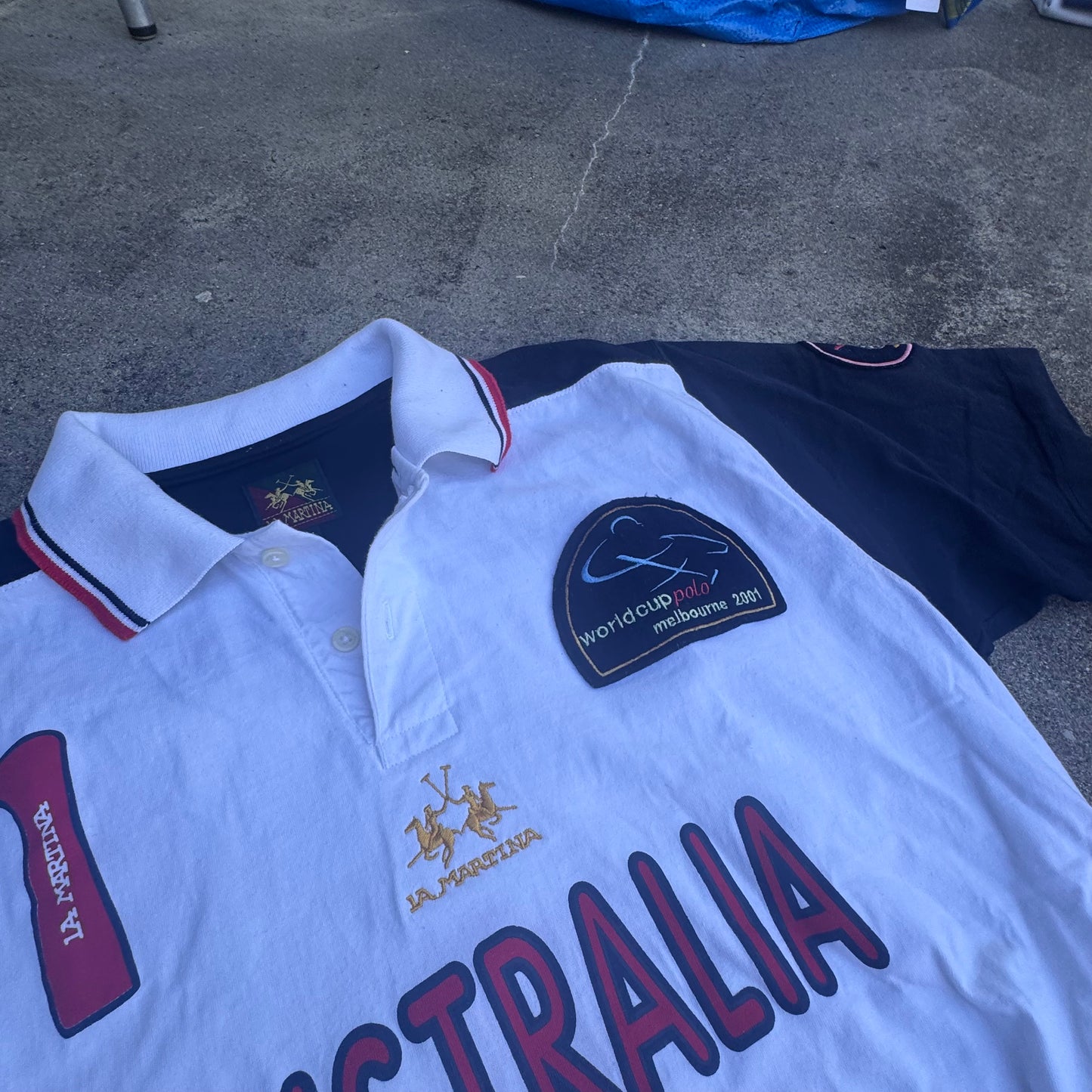 La Martina Australia white vintage polo