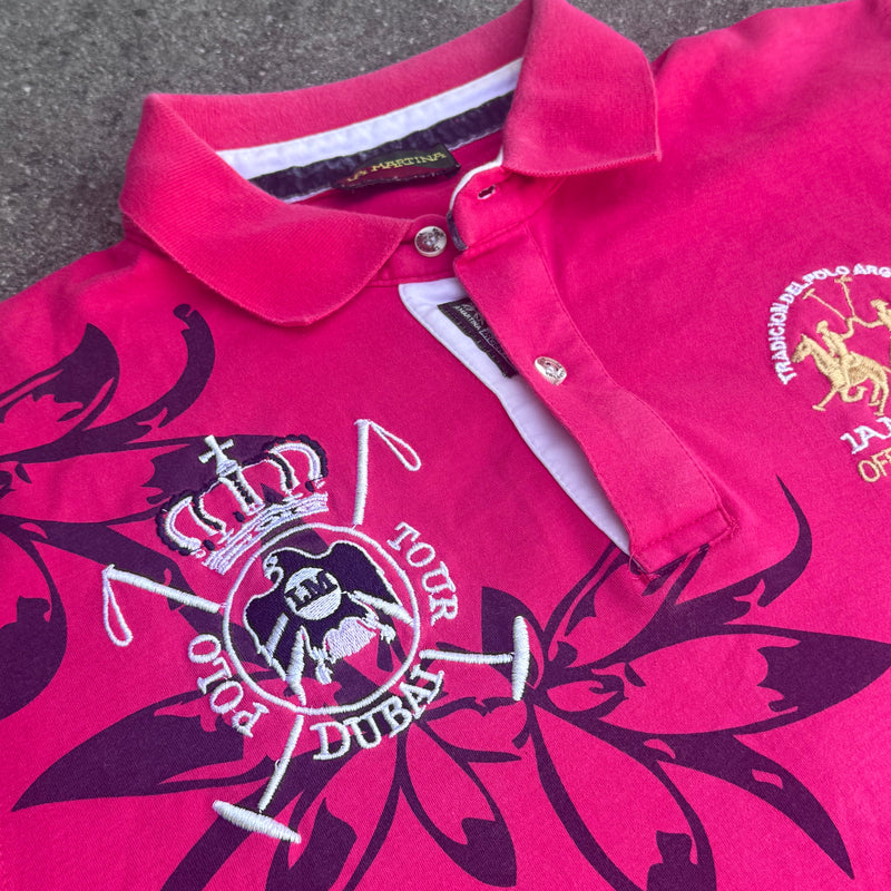 Detailansicht: Sourced limited accessories and clothes La Martina Dubai Polo Tour shirt – Logo, Nähte oder Material