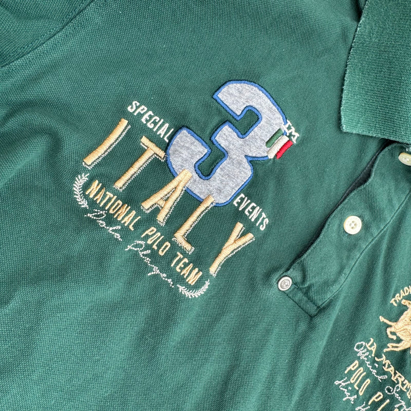 Detailansicht: Sourced limited accessories and clothes La Martina Italia longsleeve poloshirt – Logo, Nähte oder Material