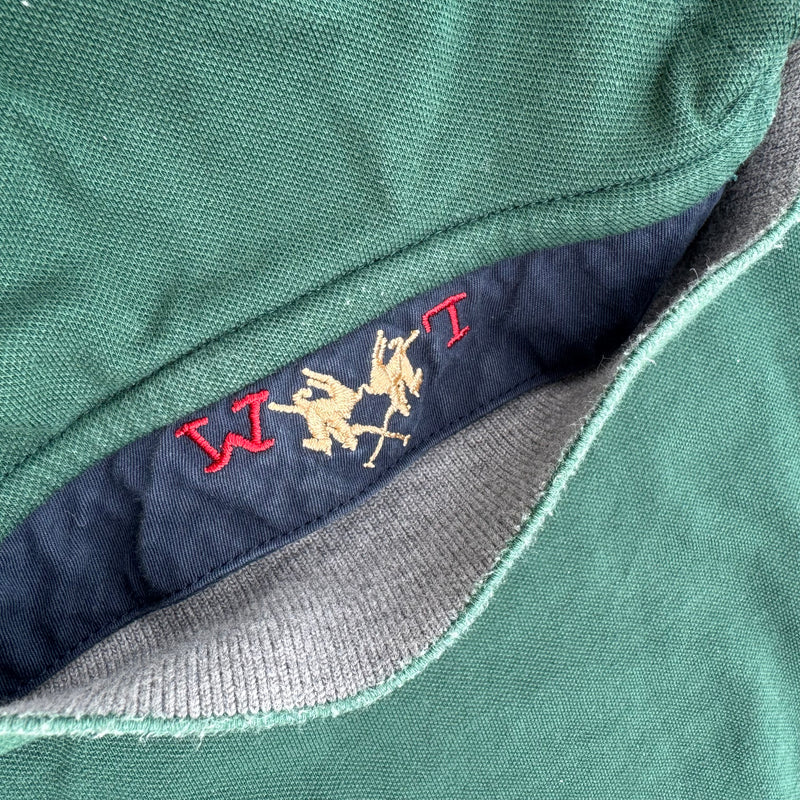 Detailansicht: Sourced limited accessories and clothes La Martina Italia longsleeve poloshirt – Logo, Nähte oder Material