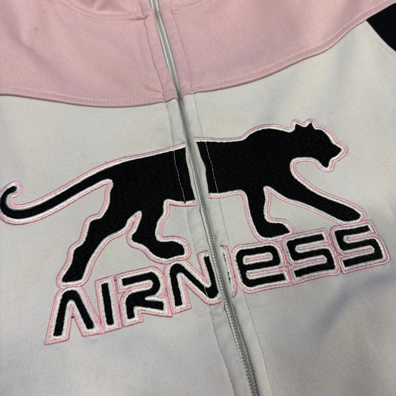 Detailansicht: Sourced limited accessories and clothes Vintage Airness womens pink track jacket – Logo, Nähte oder Material