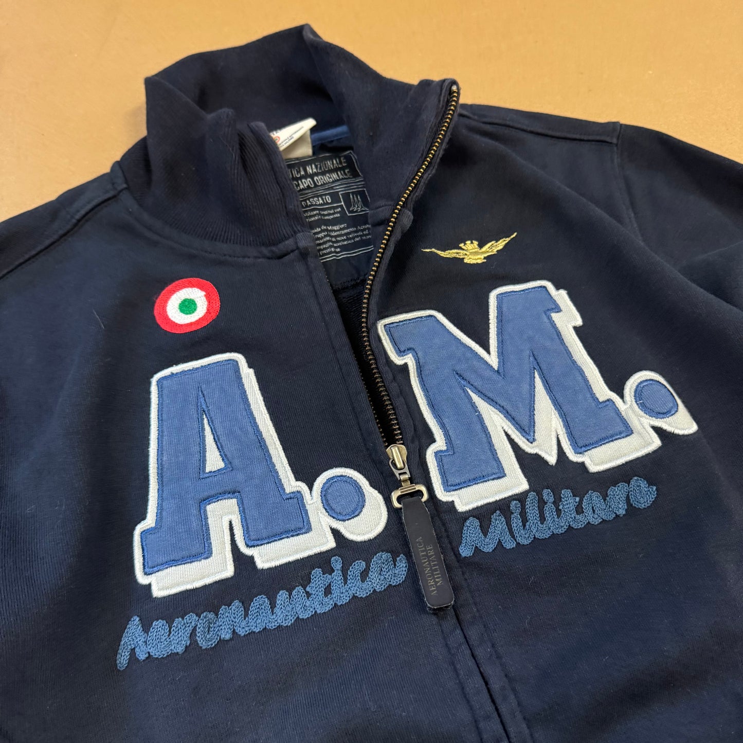 A.M. Aeronautica Militare blue zip-up jacket