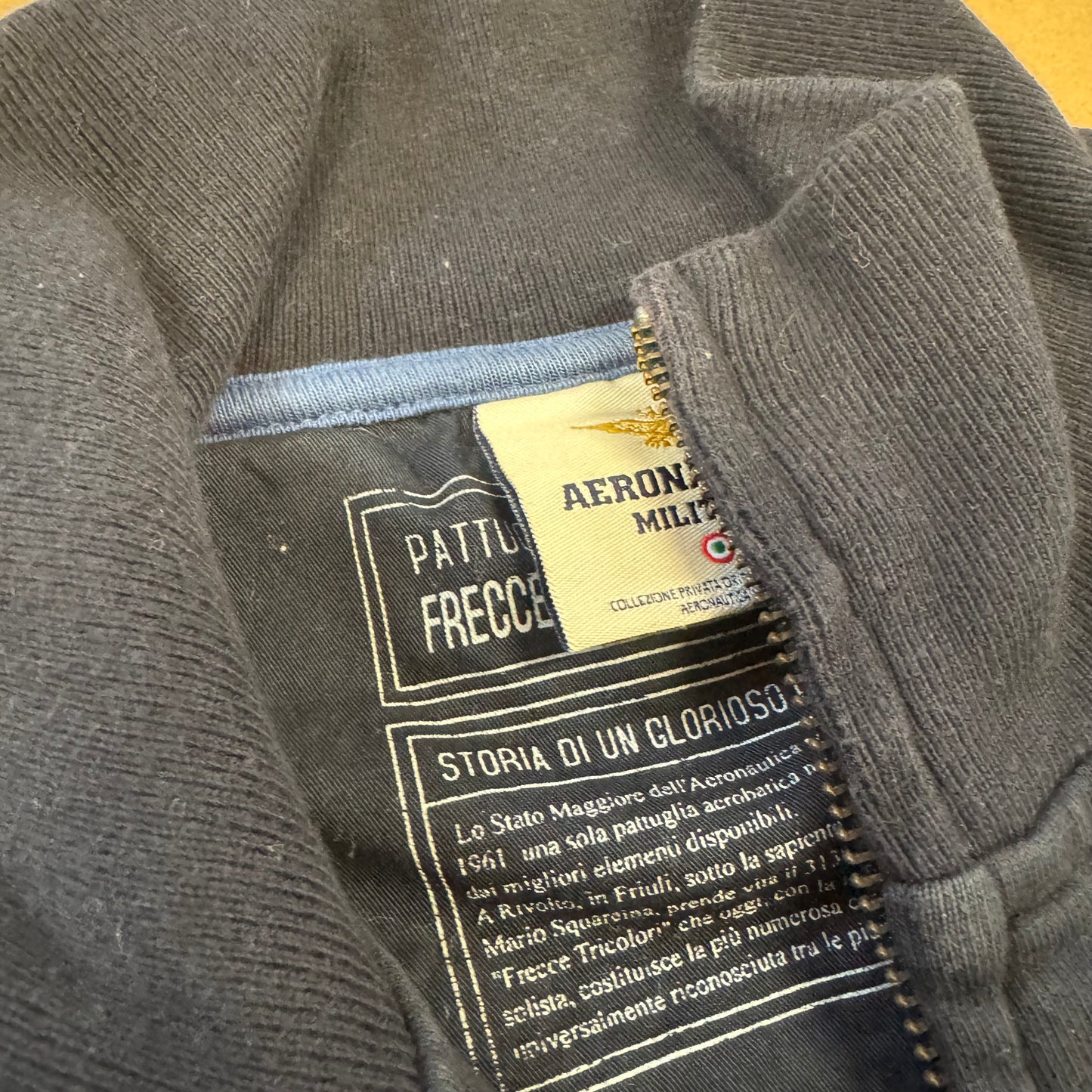 A.M. Aeronautica Militare blue zip-up jacket