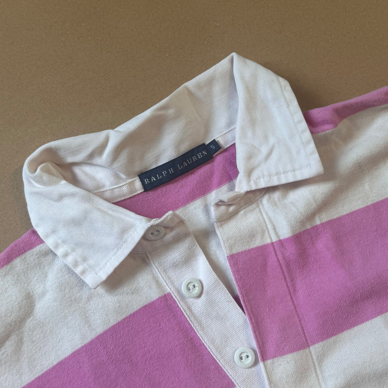Detailansicht: Sourced limited accessories and clothes Polo Ralph Lauren striped vintage longsleeve – Logo, Nähte oder Material