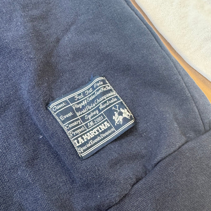 Detailansicht: Sourced limited accessories and clothes La Martina Royal Navy UK zip jacket – Logo, Nähte oder Material