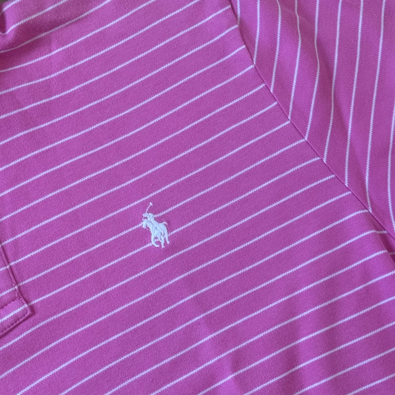 Detailansicht: Sourced limited accessories and clothes Polo Ralph Lauren pink striped vintage shirt – Logo, Nähte oder Material