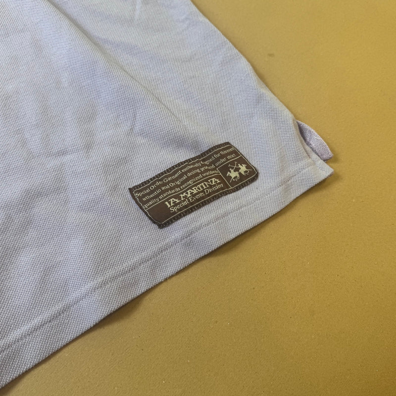 Detailansicht: Sourced limited accessories and clothes La Martina Pelican Caribbean poloshirt – Logo, Nähte oder Material