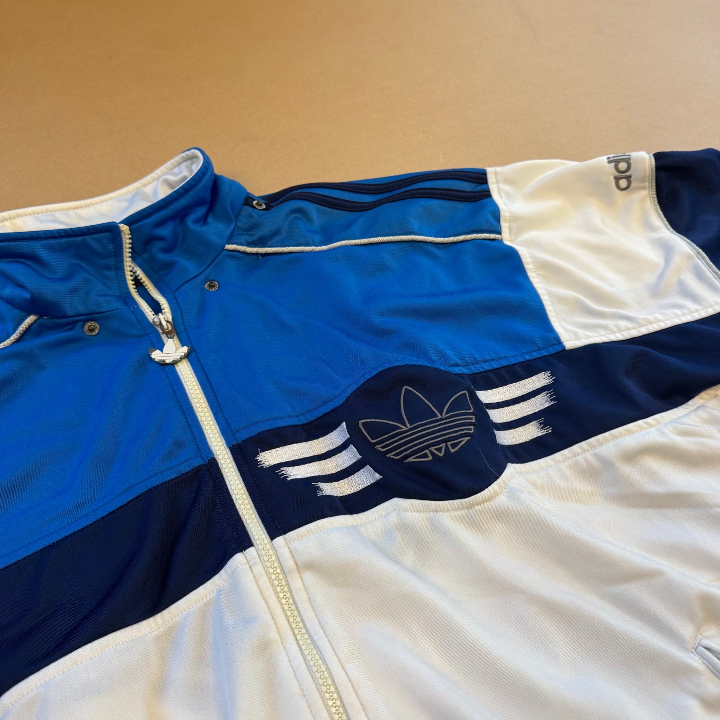 Adidas vintage 90s white track jacket