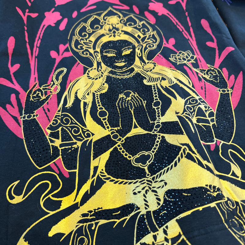 Detailansicht: Sourced limited accessories and clothes Christian Audigier y2k rhinestones zip-up – Logo, Nähte oder Material