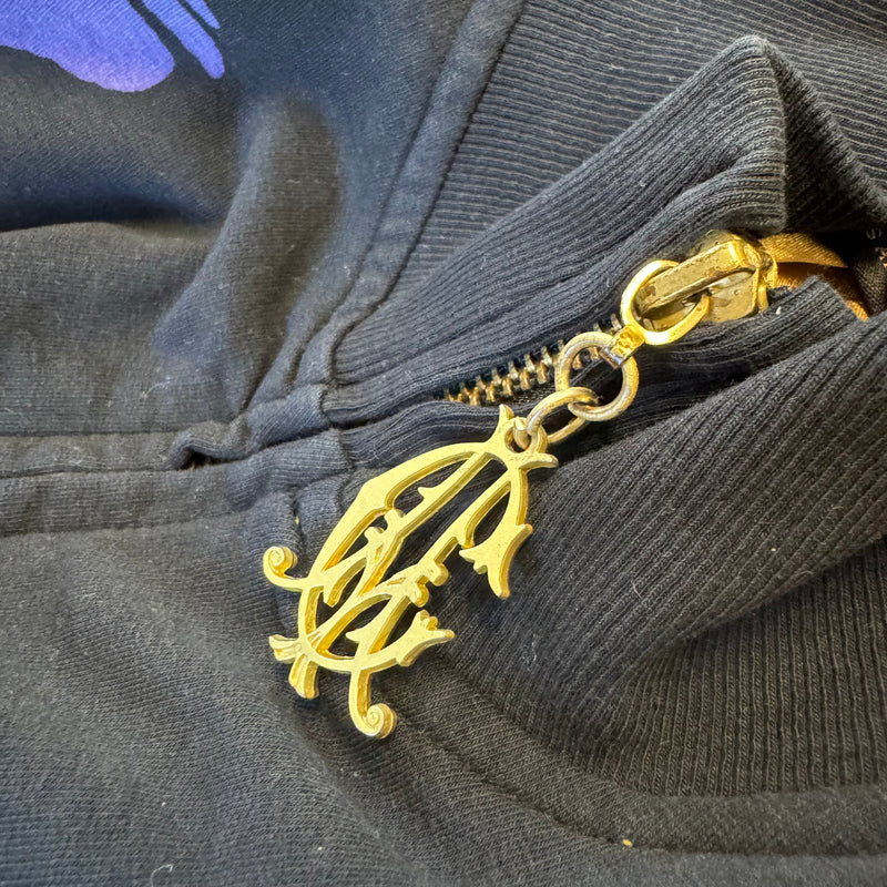 Detailansicht: Sourced limited accessories and clothes Christian Audigier y2k rhinestones zip-up – Logo, Nähte oder Material