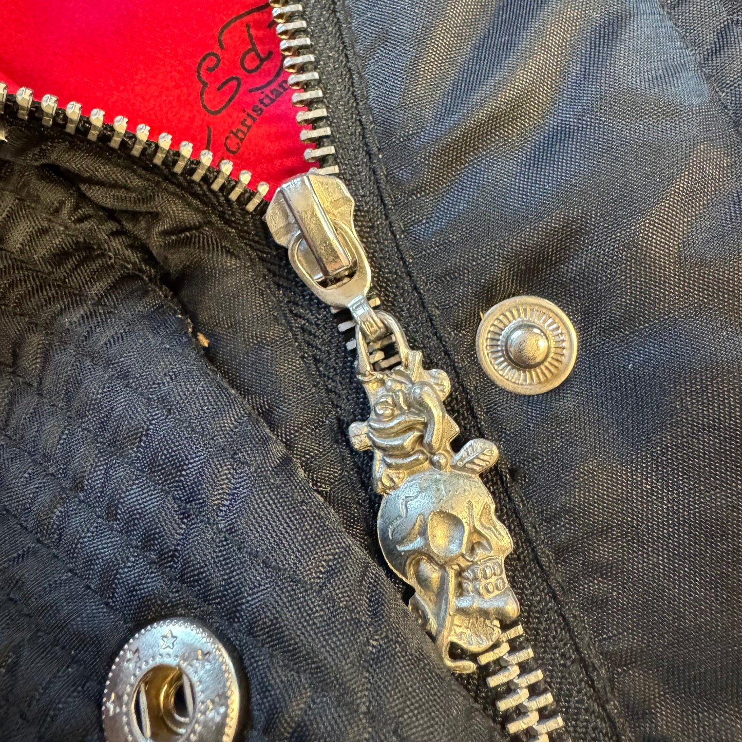Ed Hardy y2k rhinestones winter jacket