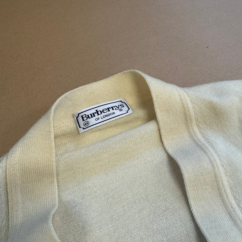 Detailansicht: Sourced limited accessories and clothes Burberry London vintage cream cardigan – Logo, Nähte oder Material