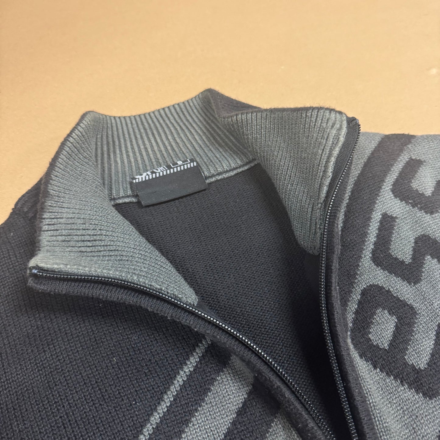 Airness vintage black knitted oversized jacket