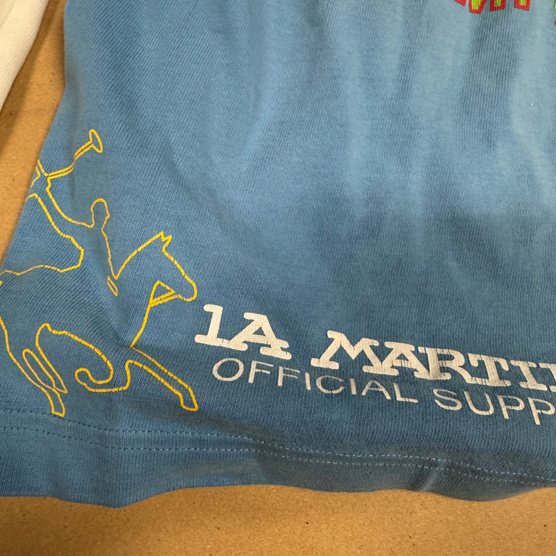 Detailansicht: Sourced limited accessories and clothes La Martina Euro Champions Italy longsleeve polo – Logo, Nähte oder Material