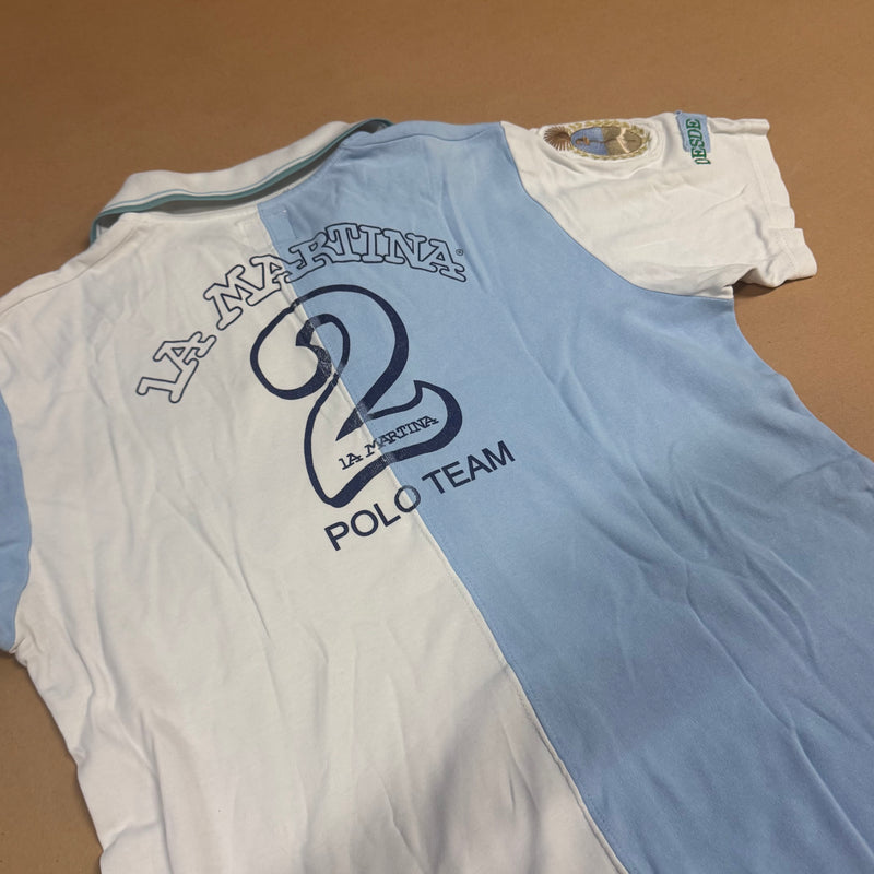 Detailansicht: Sourced limited accessories and clothes La Martina Argentina vintage poloshirt – Logo, Nähte oder Material